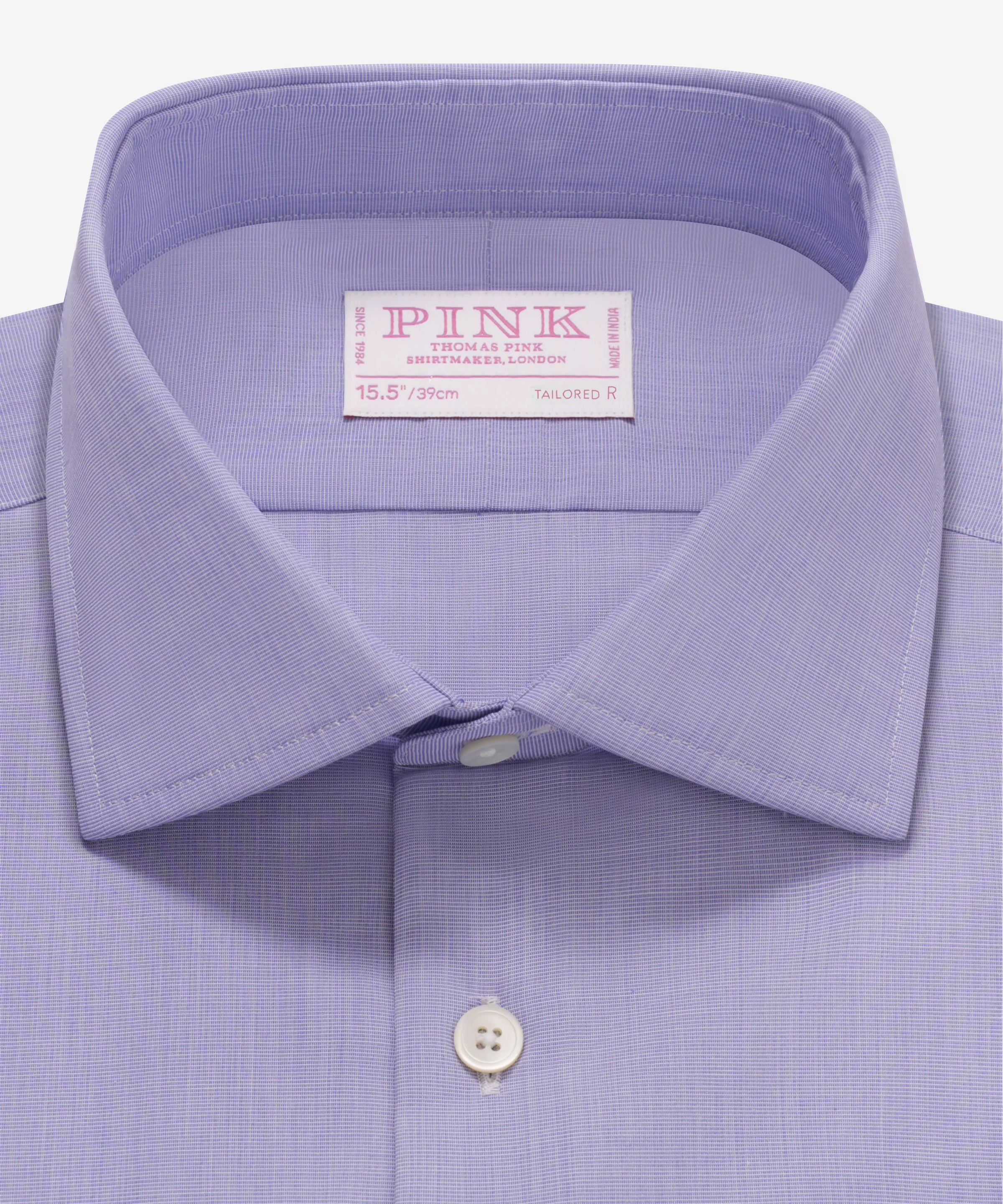 Blue Tailored Fit End on End Formal Shirt