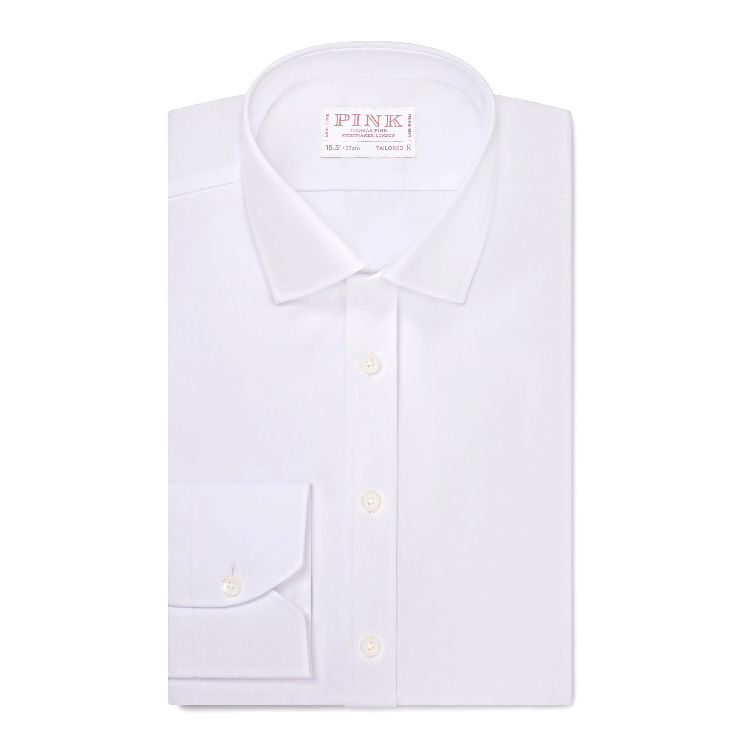 White Tailored Fit Poplin Formal Shirt