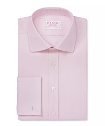 Pale Pink Classic Fit Double Cuff Royal Twill Formal Shirt