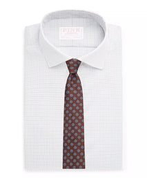 Beige & White Classic Fit Shadow Casual Check Formal Shirt