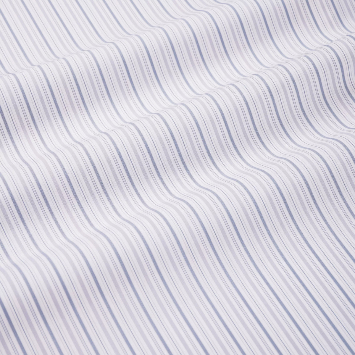 Pale Grey & Blue Slim Fit Supraluxe Multi Stripe Formal Shirt