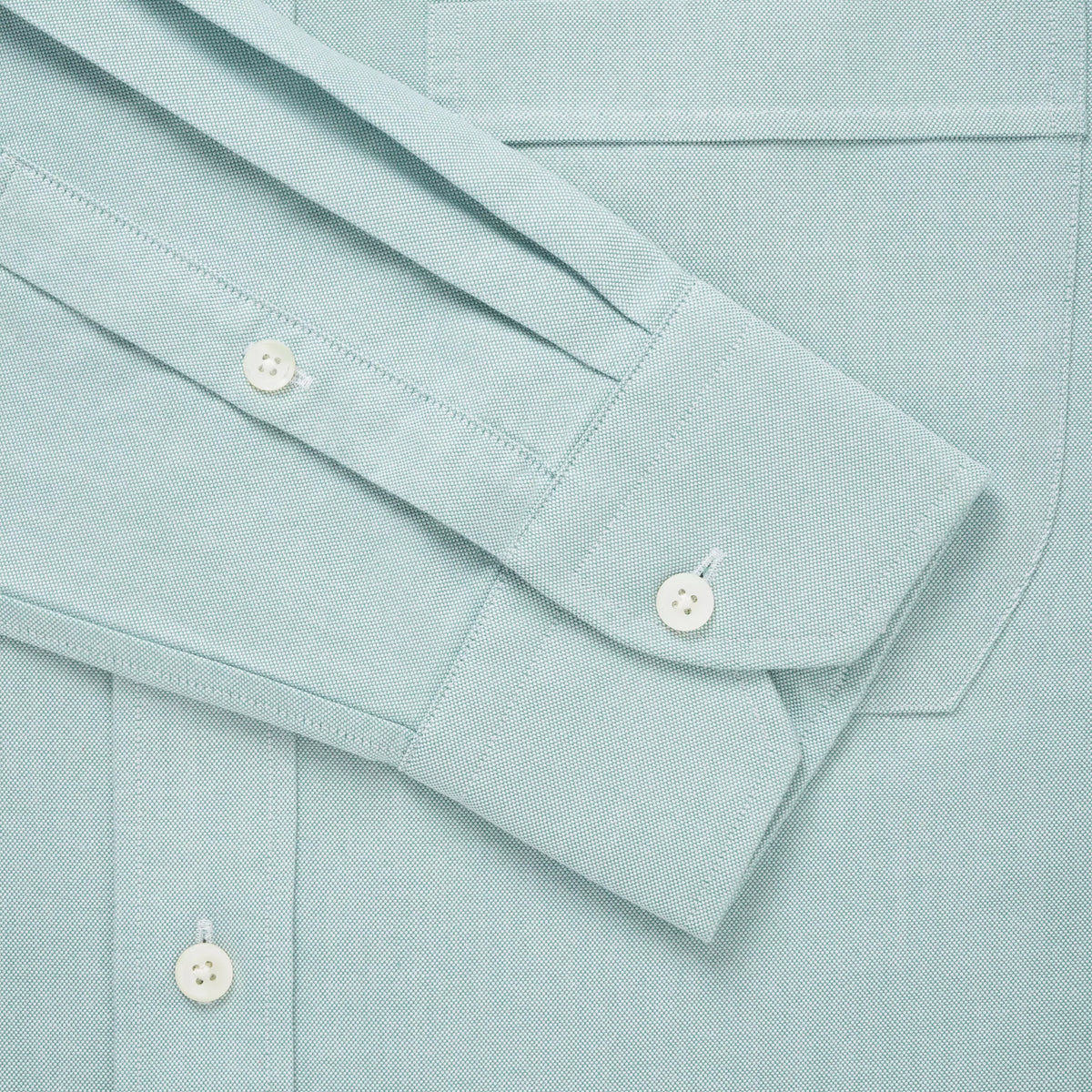 Teal Green Tailored Fit Button Down Smart Casual American Oxford Shirt